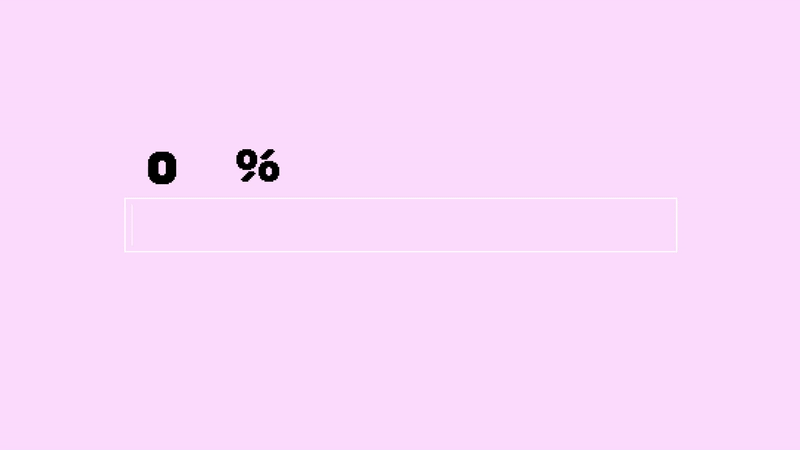 Pink loading bunny animation